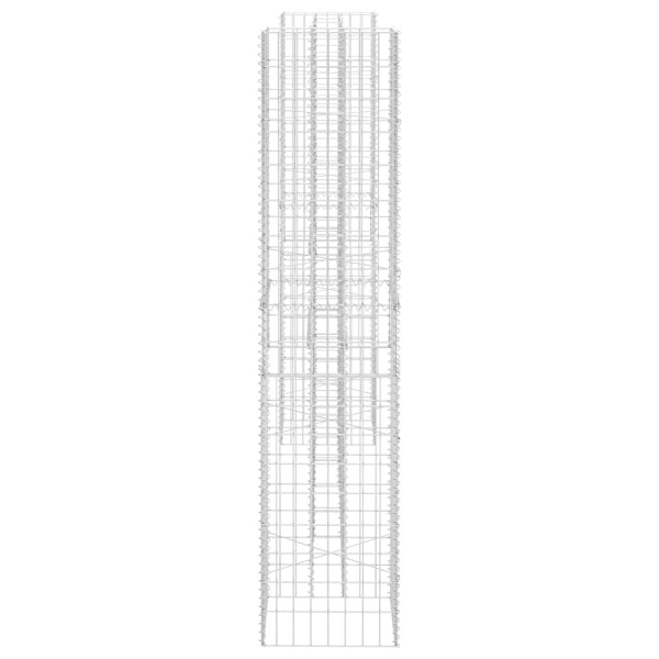 vidaXL Planteringsgabion H-formad stål 260x40x180 cm Silver
