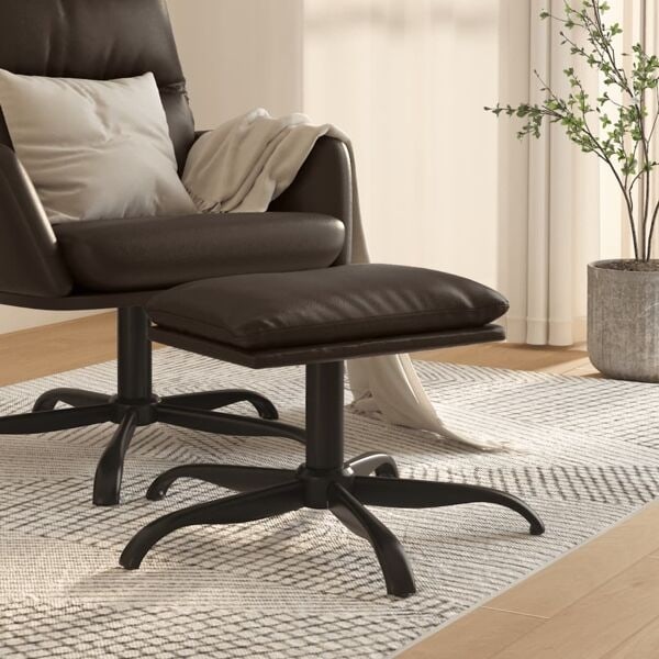 vidaXL Fotpall brun 60x60x36 cm konstläder Brun