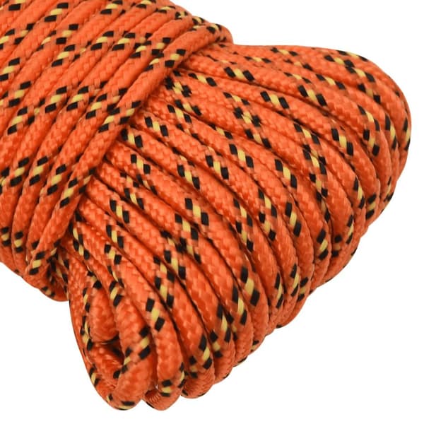 vidaXL Båtlina orange 4 mm 100 m polypropen