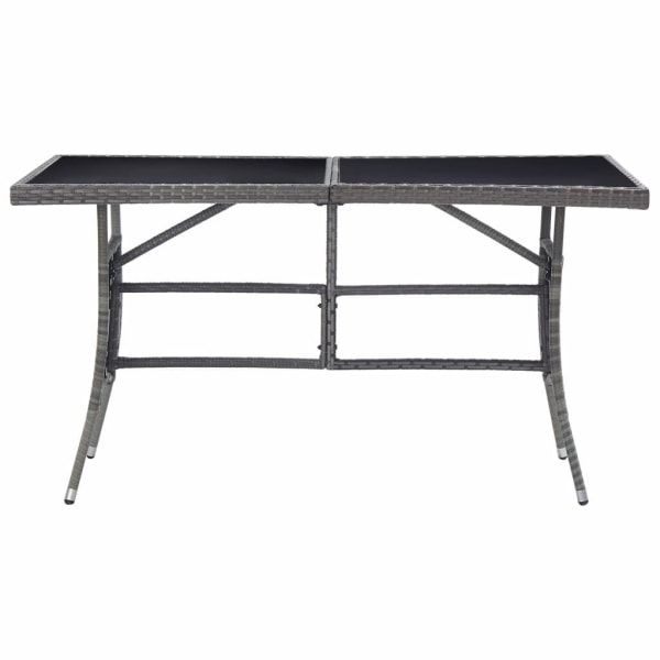 vidaXL Trädgårdsbord grå 140x80x74 cm konstrotting grå
