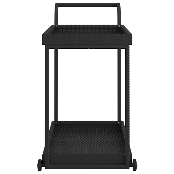 vidaXL Serveringsvagn svart 100x45x83 cm konstrotting Svart