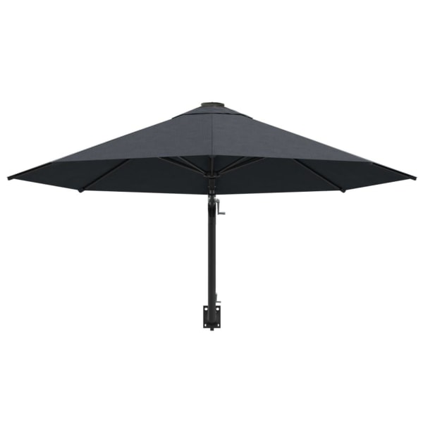 vidaXL Väggmonterat parasoll med metallstång 300 cm antracit Antracit