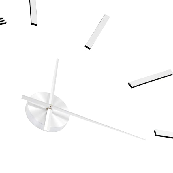 vidaXL Väggklocka 3D modern design 100 cm XXL silver Silver