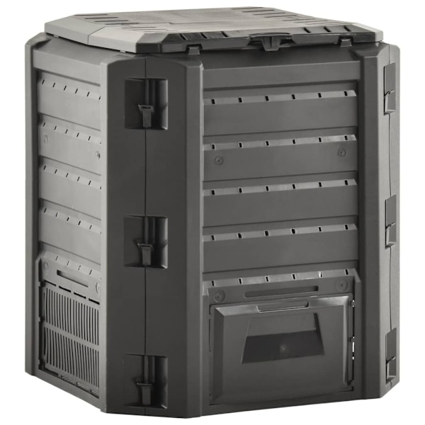 vidaXL Kompostlåda svart 380 L Svart