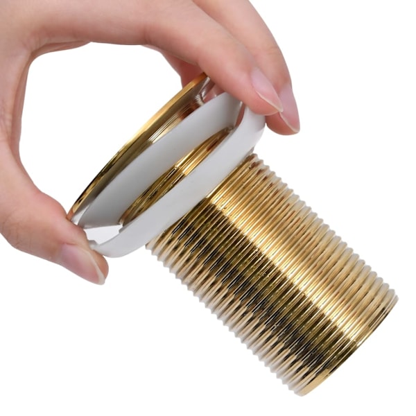 vidaXL Pop-up bottenventil utan överflödesfunktion guld 6,4x6,4x9,1 cm Guld