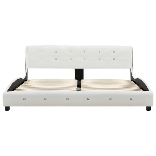 vidaXL Sängram utan madrass vit konstläder 160x200 cm Vit