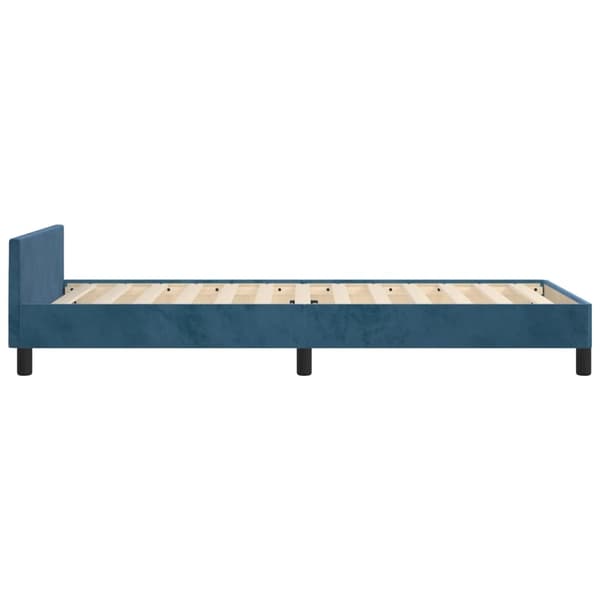 vidaXL Sängram utan madrass mörkblå 80x200 cm sammet Blå