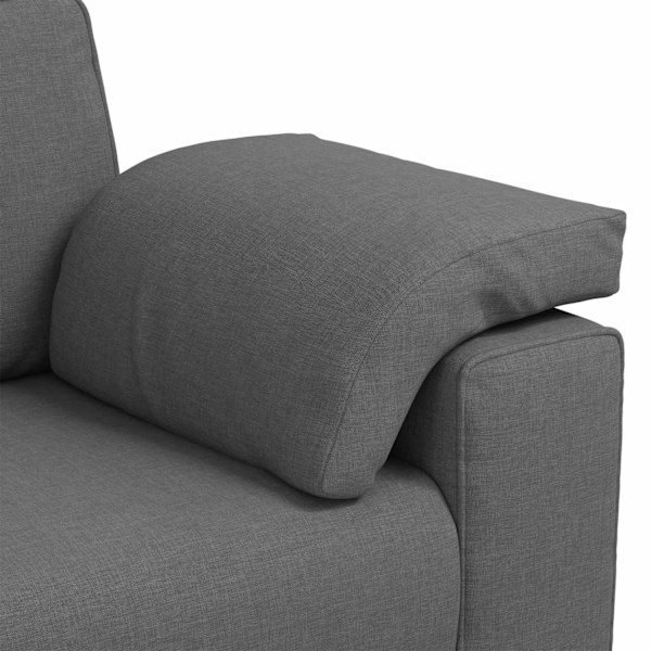 vidaXL Soffa 2 pcs Mörkgrå 219 x 80 x 82 cm tyg Grå