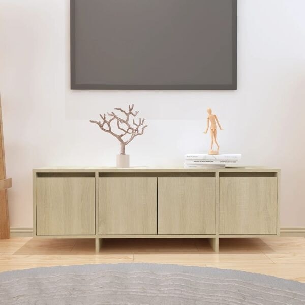 vidaXL TV-bänk sonoma-ek 120x30x40,5 cm konstruerat trä Beige
