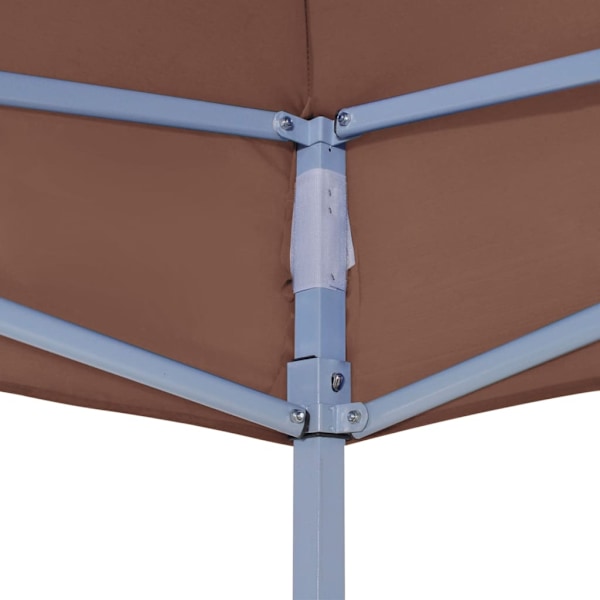 vidaXL Tak till partytält 4x3 m brun 270 g/m² Brun