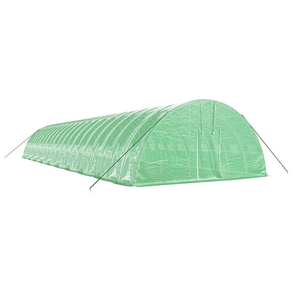 vidaXL Växthus med stålram grön 120 m² 20x6x2,85 m Grön