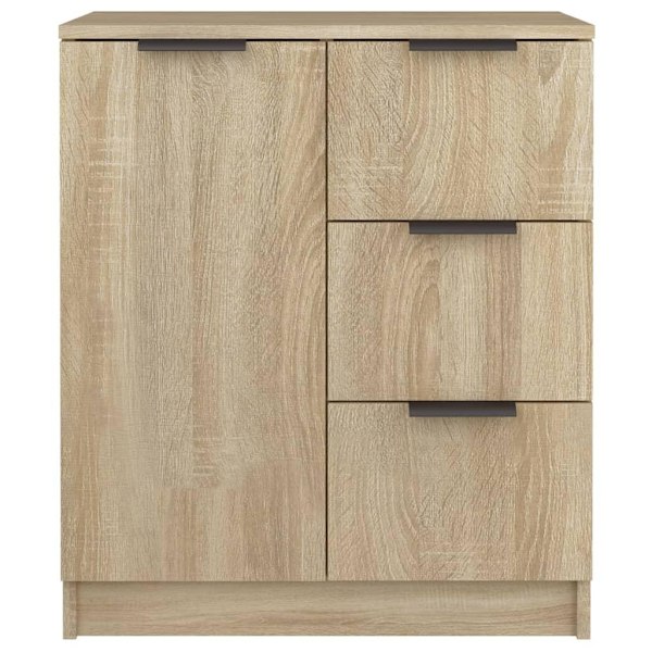 vidaXL Skänkar 2 st sonoma-ek 60x30x70 cm konstruerat trä Brun