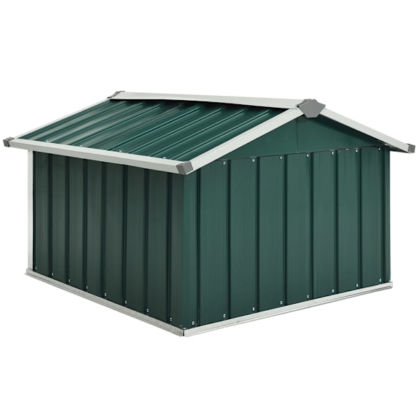 vidaXL Skjul för robotgräsklippare 92x97x63 cm galvaniserat stål grön Grön