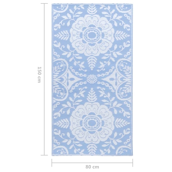 vidaXL Utomhusmatta ARAKIL babyblå 80x150 cm PP Blå