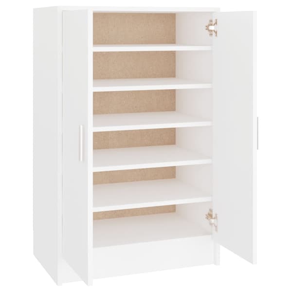 vidaXL Skoskåp 60 x 35 x 92 cm Vit Vit
