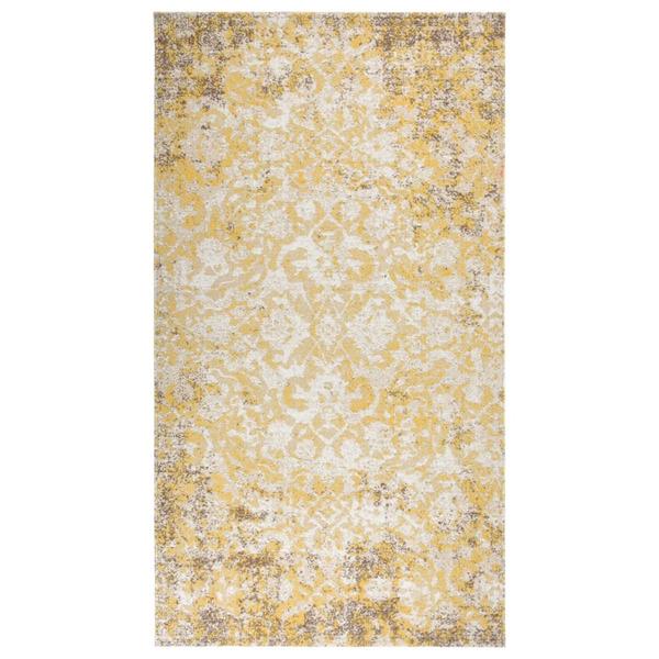 vidaXL Utomhusmatta plattvävd 115x170 cm gul Gul