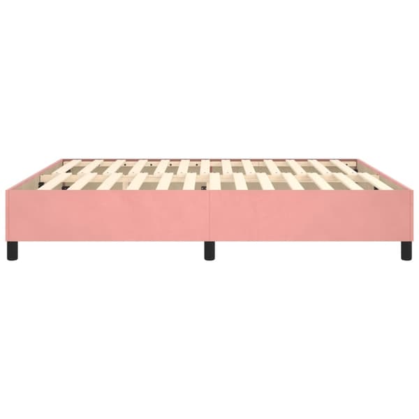 vidaXL Sängram rosa 180x200 cm sammet Rosa