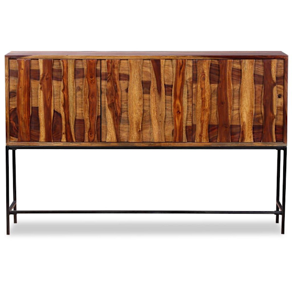 vidaXL Skänk i massivt sheeshamträ 120x30x80 cm Brun