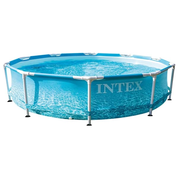 INTEX Pool Beachside Metal Frame 305x76 cm Blå