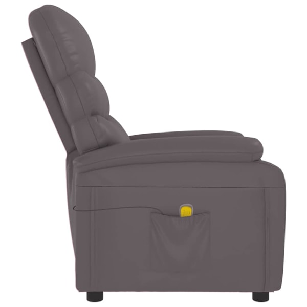 vidaXL Massagefåtölj grå konstläder grå