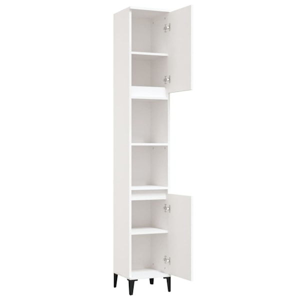 vidaXL Badrumsskåp vit 30x30x190 cm konstruerat trä Vit