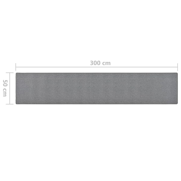 vidaXL Gångmatta mörkgrå 50x300 cm grå