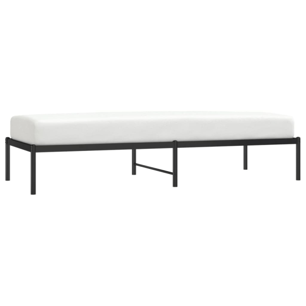 vidaXL Sängram metall svart 75x190 cm Svart