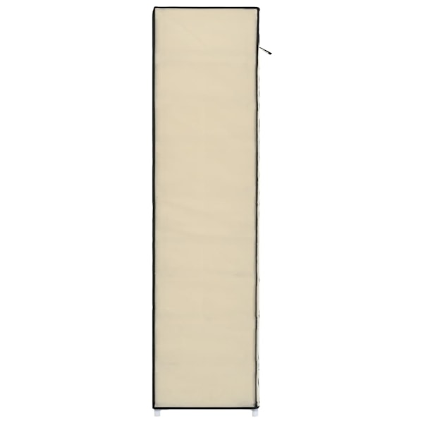 vidaXL Skoförvaring med överdrag gräddvit 115x28x110 cm tyg Creme