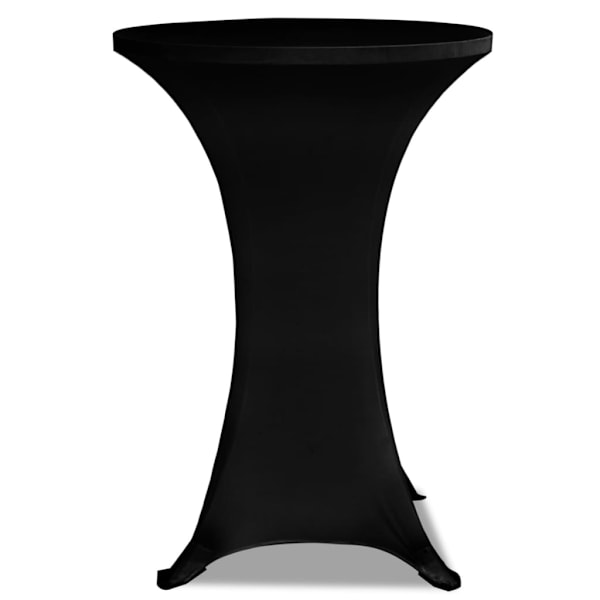 vidaXL Överdrag till ståbord Ø80 cm svart stretch 4 st Svart