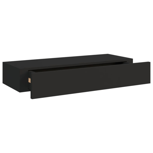 vidaXL Väggmonterad låda 2 st svart 60x23,5x10 cm MDF Svart