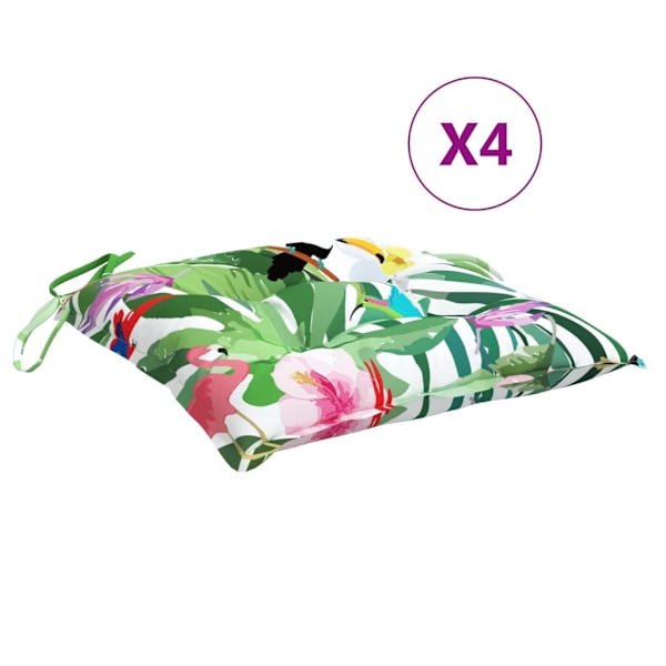 vidaXL Stolsdynor 4 st flerfärgad 50x50x7 cm oxfordtyg Flerfärgsdesign