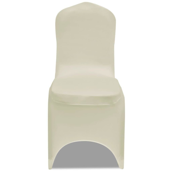 vidaXL Stolsöverdrag stretch gräddvit 30 st Creme