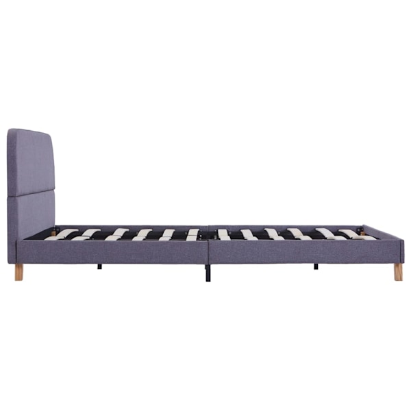 vidaXL Sängram utan madrass ljusgrå tyg 140x200 cm grå