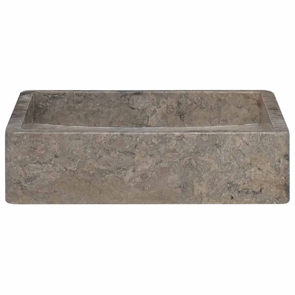 vidaXL Handfat grå 40x40x10 cm marmor grå