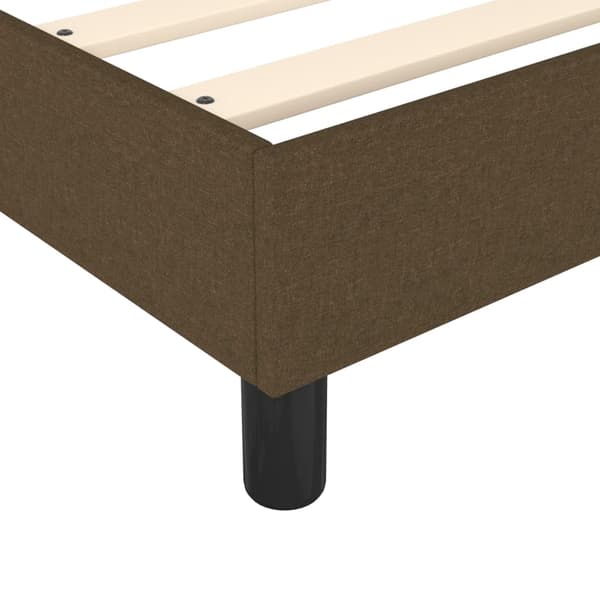 vidaXL Boxspring-sängram mörkbrun 140x200 cm tyg Brun