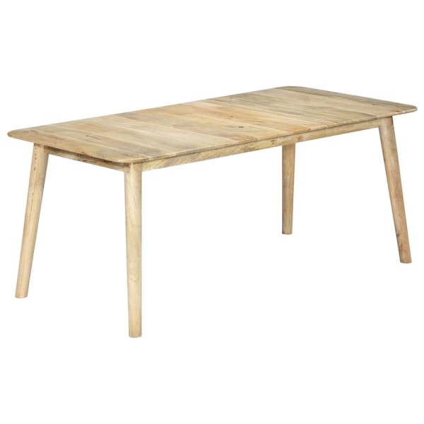 vidaXL Matbord 180x90x76 cm massivt mangoträ Brun