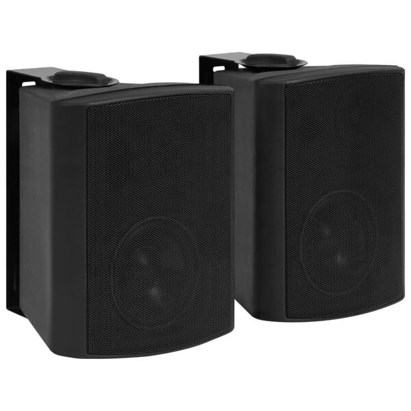 vidaXL Väggmonterade stereohögtalare 2 st svart inomhus/utomhus 100W Svart