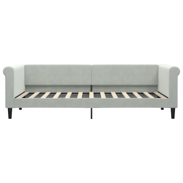 vidaXL Dagbädd utdragbar ljusgrå 80x200 cm sammet Grå