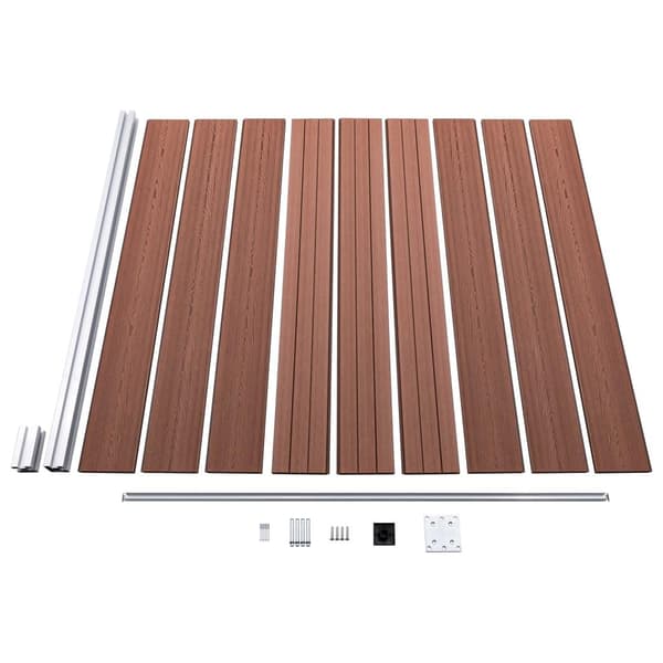 vidaXL Staketpanel WPC 1737x186 cm brun Brun