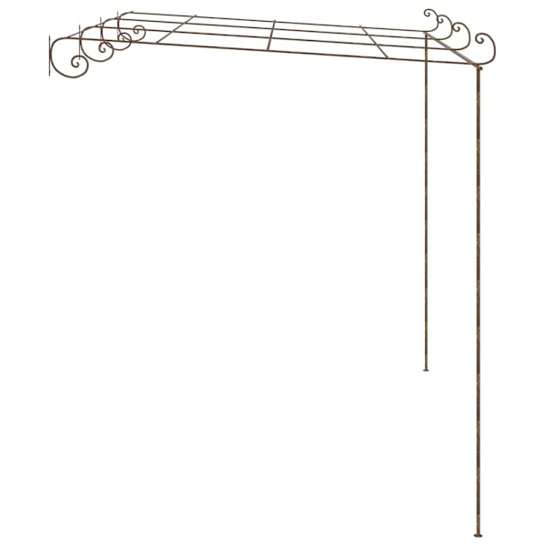 vidaXL Pergola antikbrun 4x3x2,5 m järn Brun