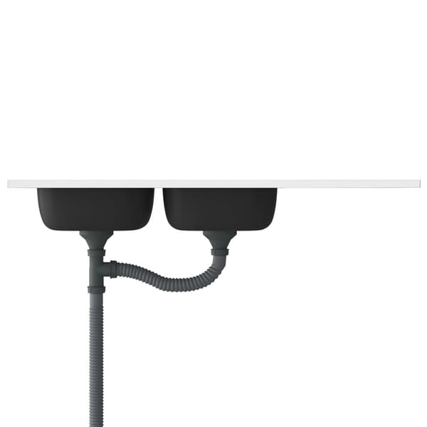 vidaXL Dubbla diskhoar silver 1200x500x155 mm rostfritt stål Silver