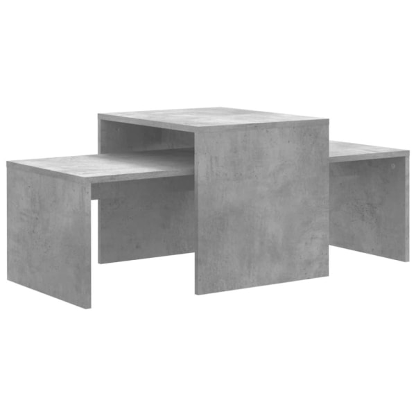 vidaXL Soffbord set betonggrå 100x48x40 cm konstruerat trä grå
