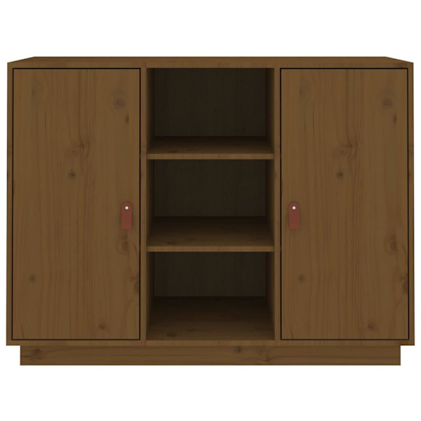 vidaXL Skänk honungsbrun 100x40x75 cm massiv furu Brun