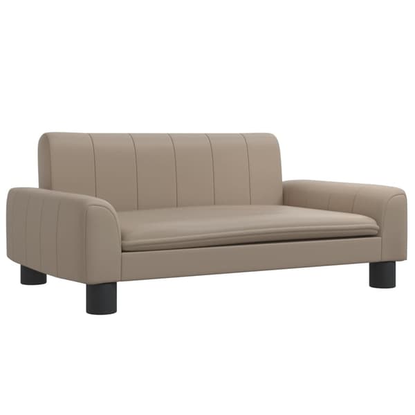 vidaXL Barnsoffa cappuccino 70x45x30 cm konstläder Brun