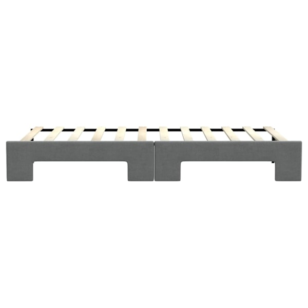 vidaXL Dagbädd utdragbar mörkgrå 80x200 cm tyg Grå