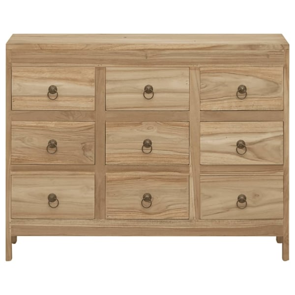 vidaXL Byrå 80x30x55 cm massiv teak Brun