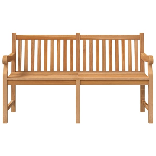 vidaXL Trädgårdsbänk 150 cm massiv teak Brun