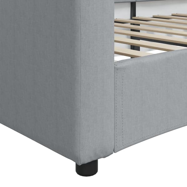 vidaXL Dagbädd ljusgrå 90x200 cm tyg Grå