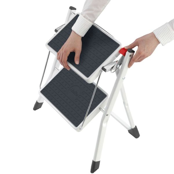Hailo Trappstege med 2 steg Mini 45 cm stål 4310-001 Vit