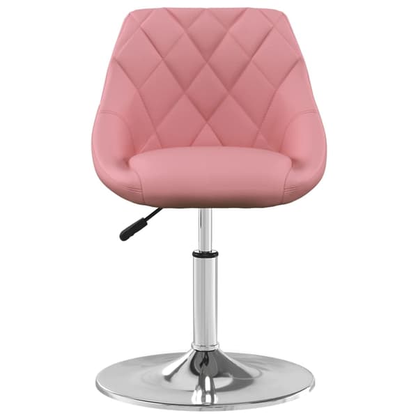 vidaXL Snurrbara matstolar 6 st rosa sammet Rosa